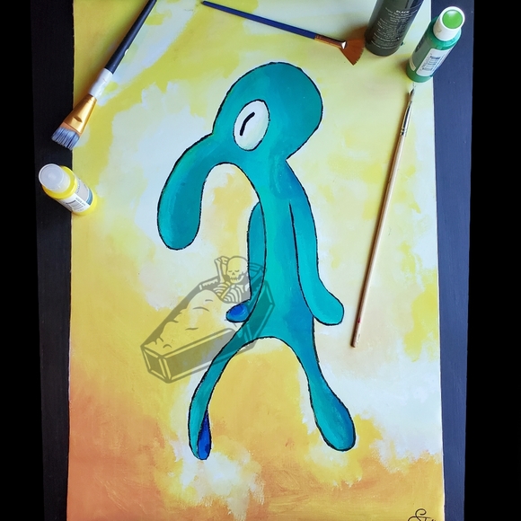 16x24" Canvas "Bold & Brash" by Squidward Spongebob Funny Wall Art - Picture 1 of 6